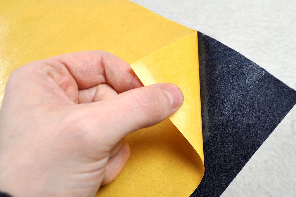 Filz 1 mm stark, selbstklebend - Schwarz - B-Ware