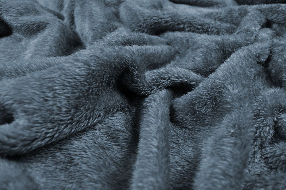 Kuschel-Fleece - TwoTone - Stahlblau