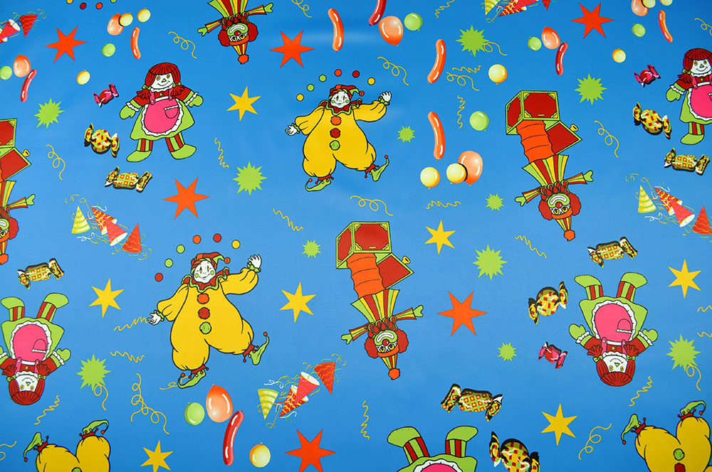 Blackout-Stoff - Clown-Party