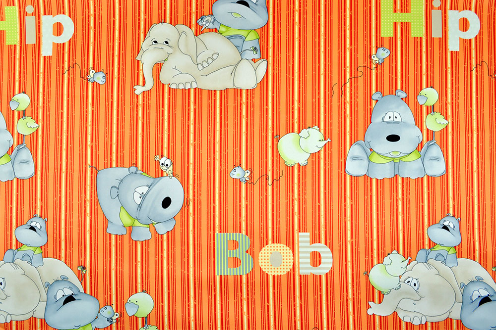 Blackout-Stoff - Hippo and Friends