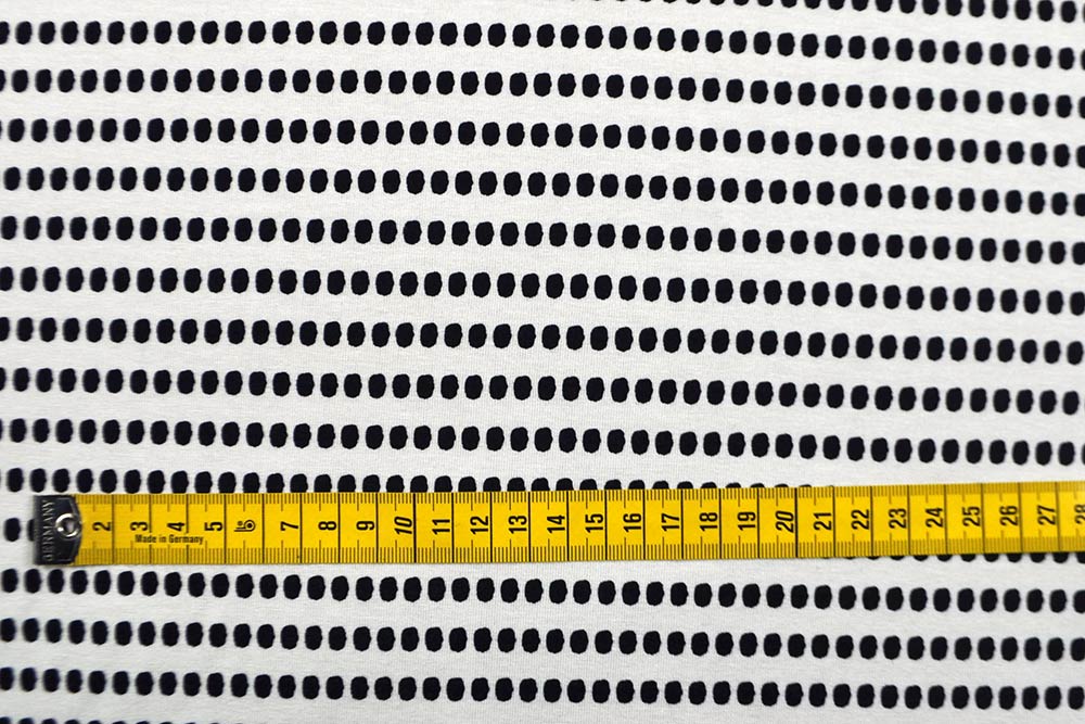 Viskosejersey - Punkte - Black and White