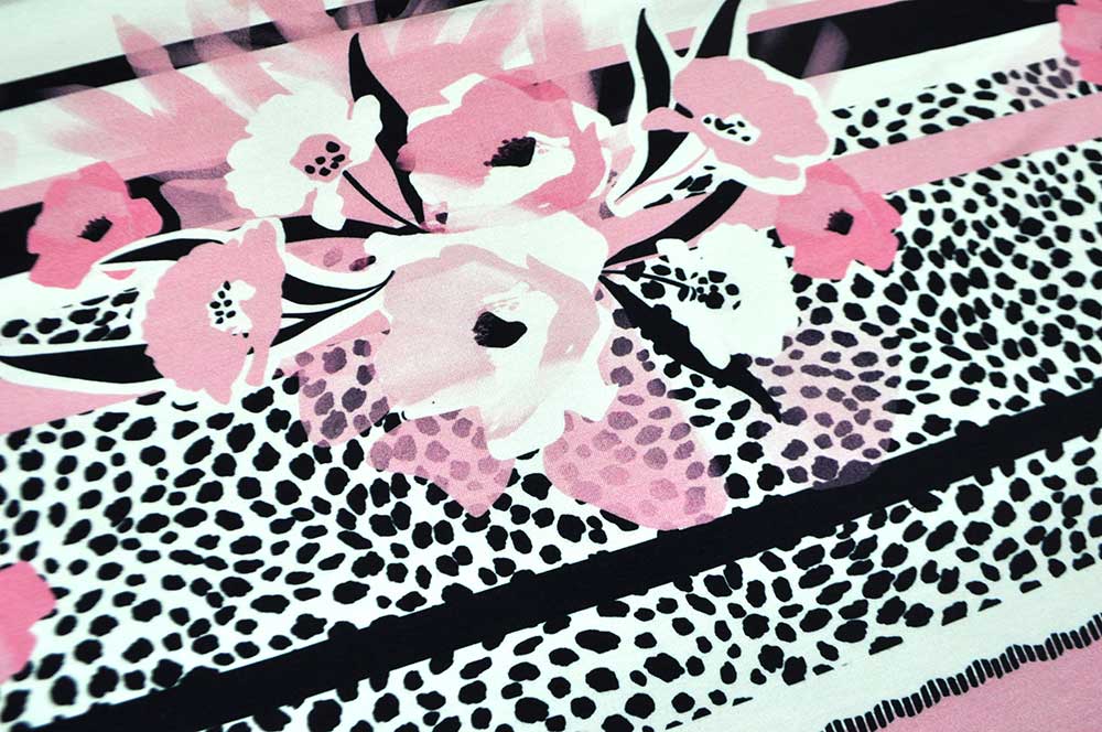 Viskose-Paneljersey - Pink Flower Dreams