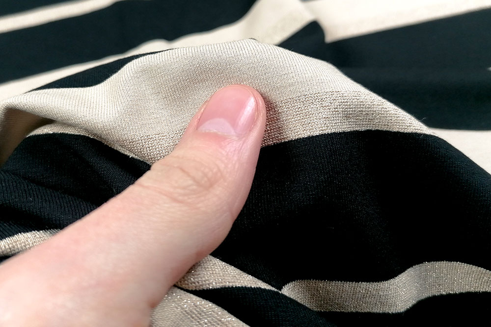 Glitzer-Jersey - Gala-Streifen