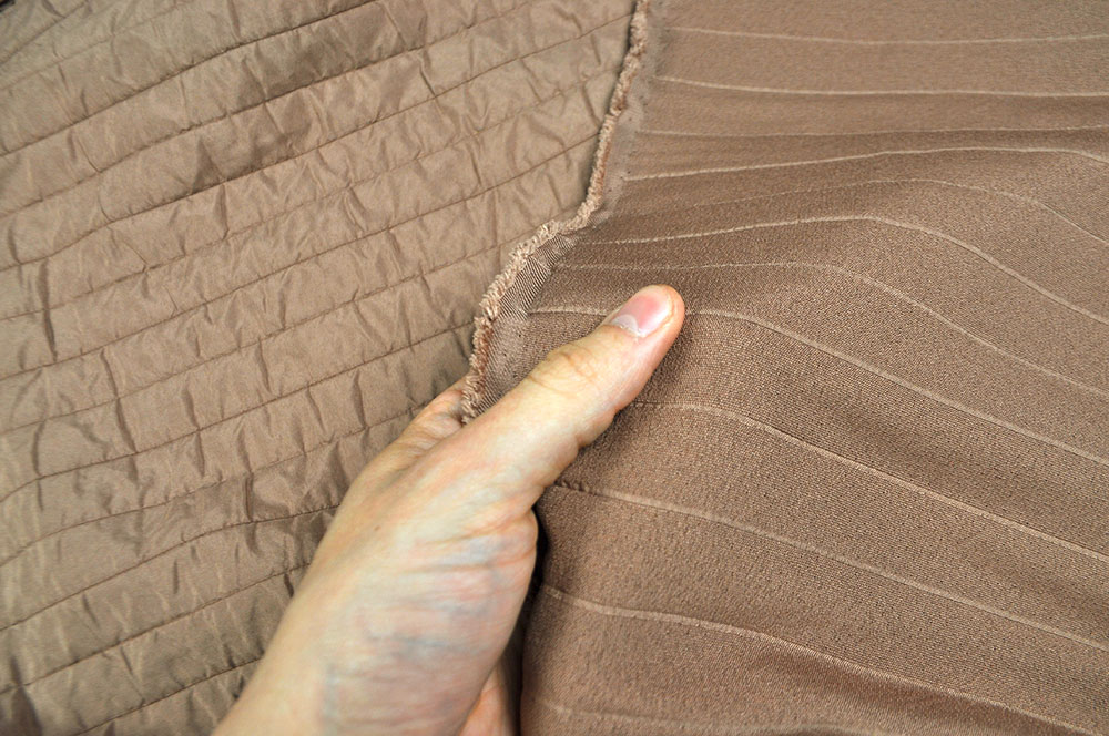 Steppstoff - Querstreifen - Braun