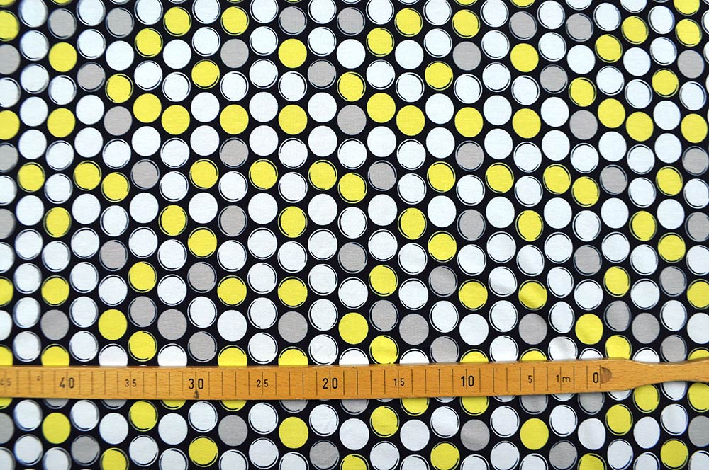 Viskosejersey - Große Tupfen