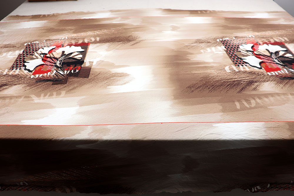 Viskose-Paneljersey - Abstract Ginkgo