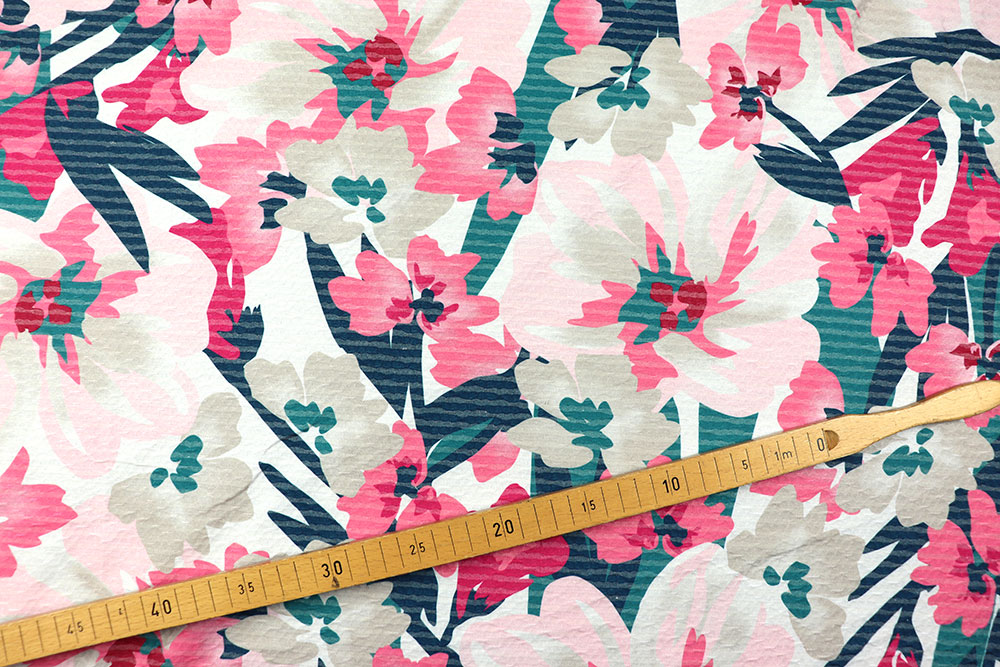Strukturjersey Viskose - Big Blossom