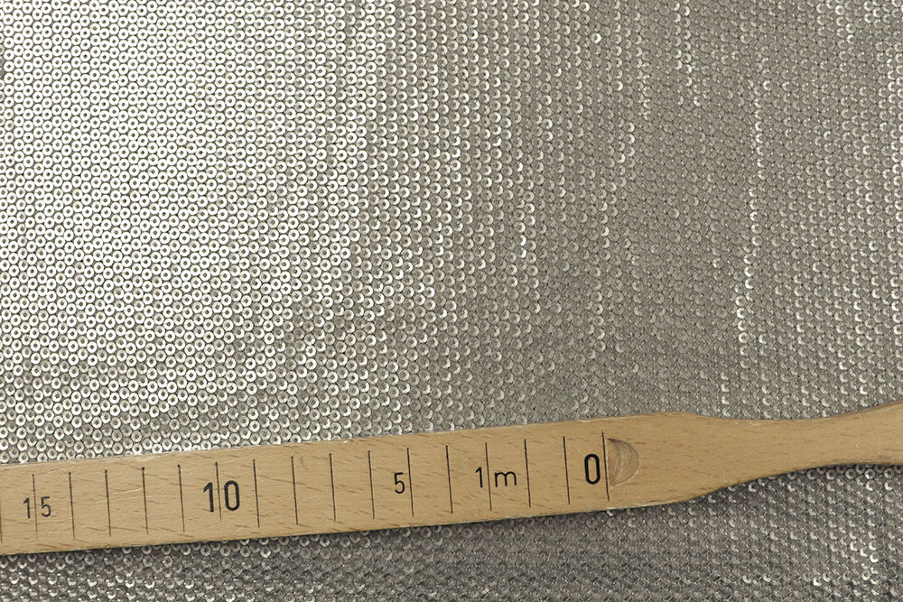 Gala-Pailletten-Stoff - Premium Platin
