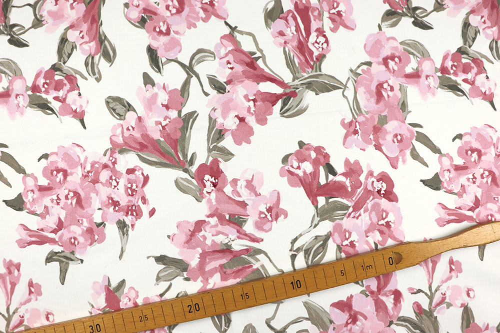 Baumwoll-Stretch - Romance Flower