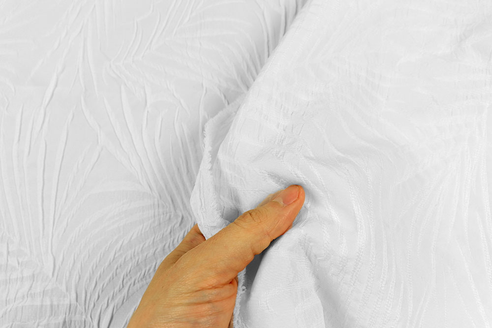 Viskose-Mix strukturiert - White Tropix