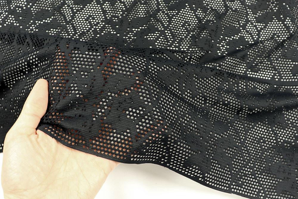 Stretch-Mesh Premium - Big Black Lace