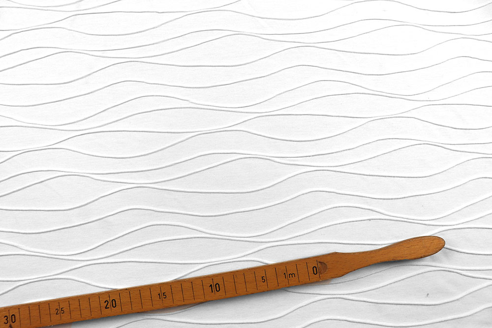 Strukturjersey - White Waves