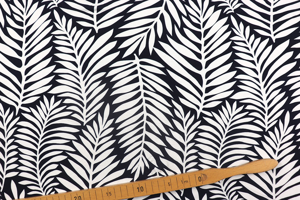 Viskosejersey - Navy Tropix