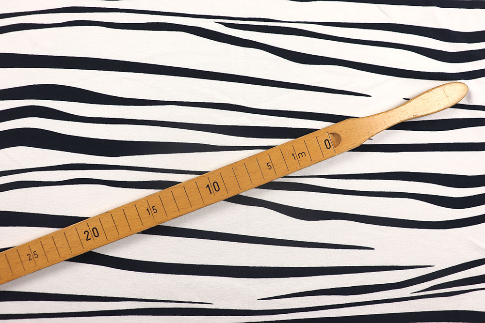 Viskosejersey - Navy Wavy