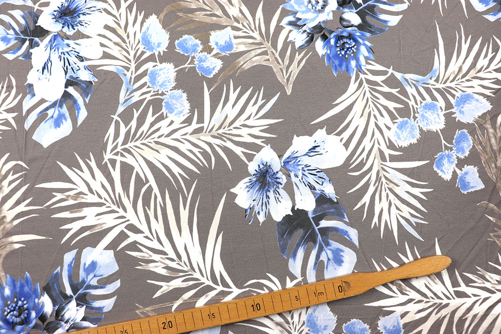 Viskosejersey - Blue Tropix