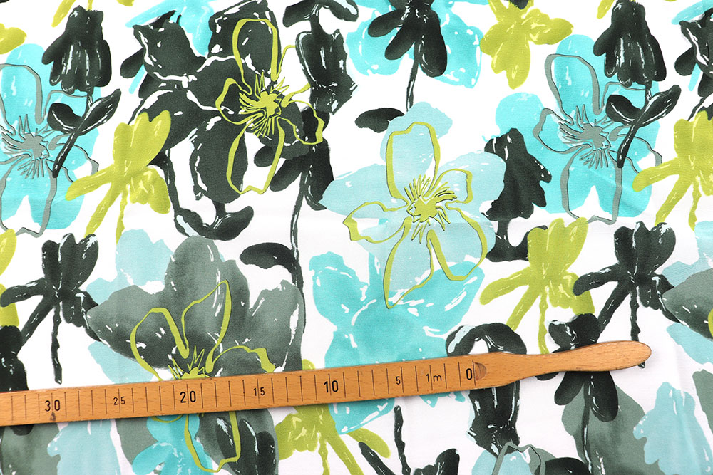 Viskosestoff - Sunny Flowers