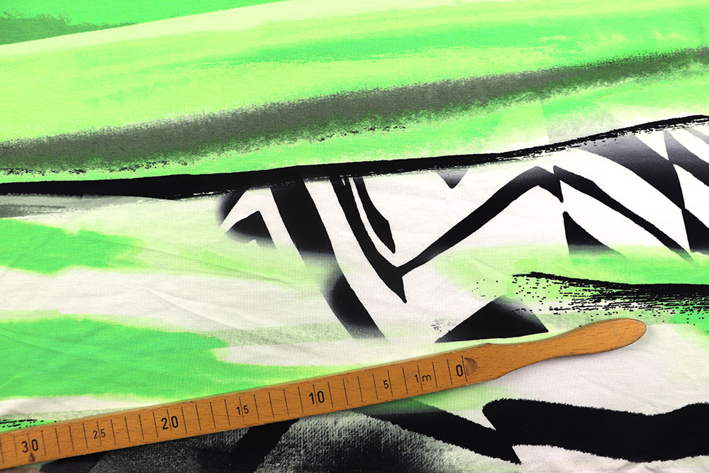 Viskosejersey - Green Fancy Mix