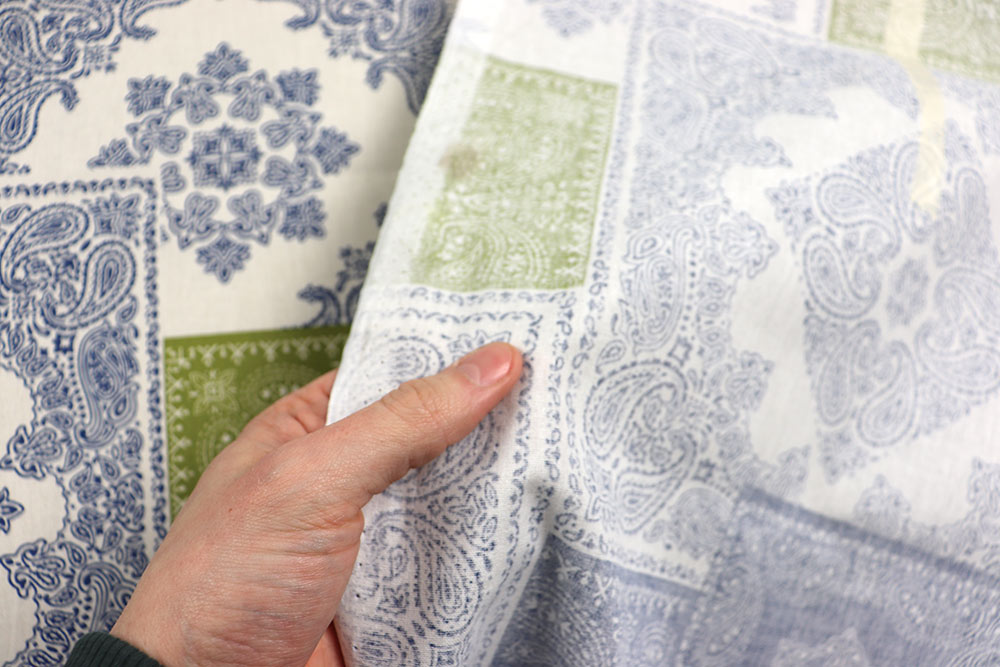 Baumwoll-Dekostoff - Paisley Patchwork - Grün/Blau