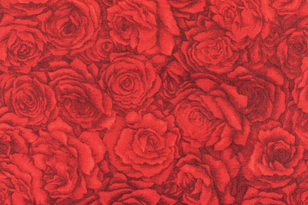 Baumwollstoff - Rote Rosen