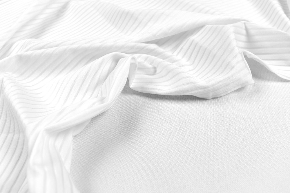 Tanzkleiderstoff - Streifenstruktur - Weiß