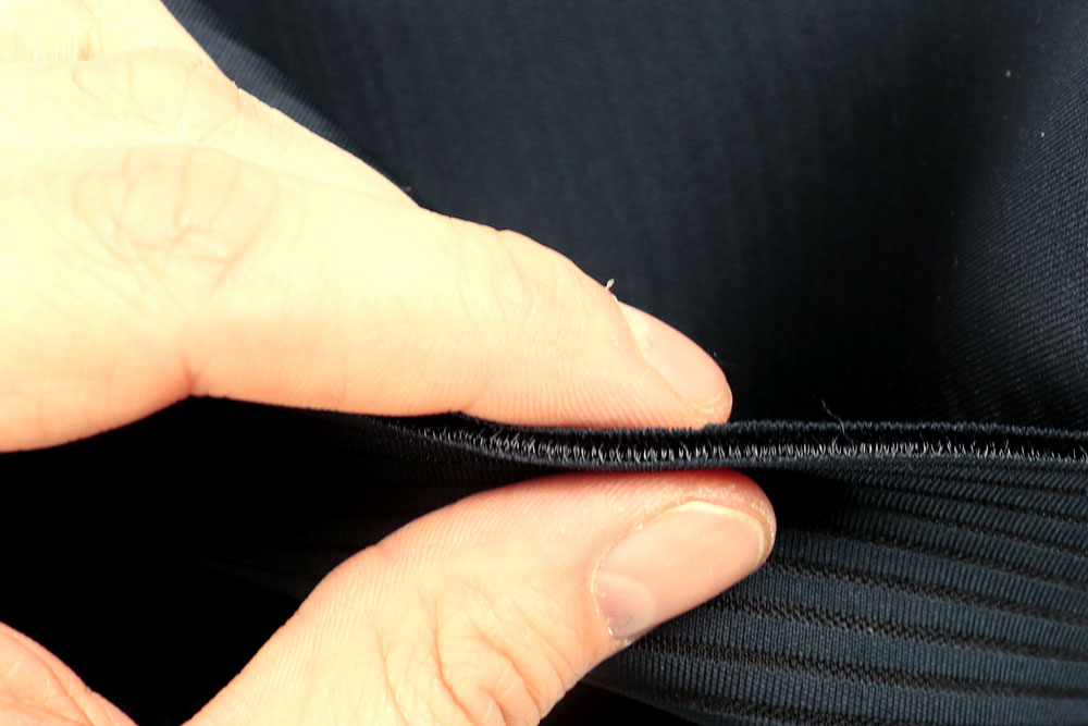 Neopren light - Streifenstruktur - Schwarzblau