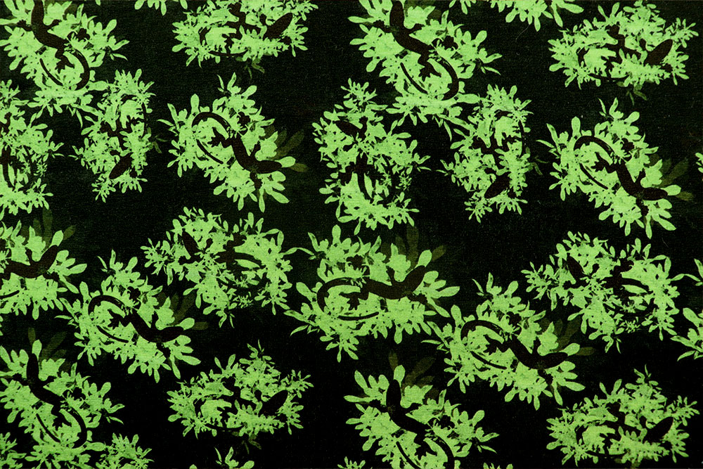 Jersey - Kleine Echsen - Schwarz