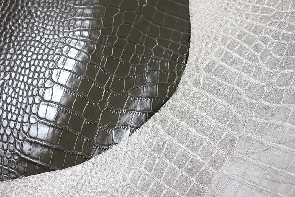 Echtleder-Haut - Krokodil-Prägung - 0,5 qm
