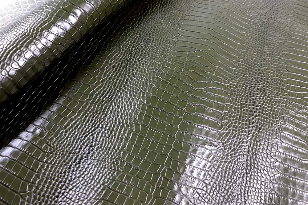 Echtleder-Haut - Krokodil-Prägung - 1,5 qm