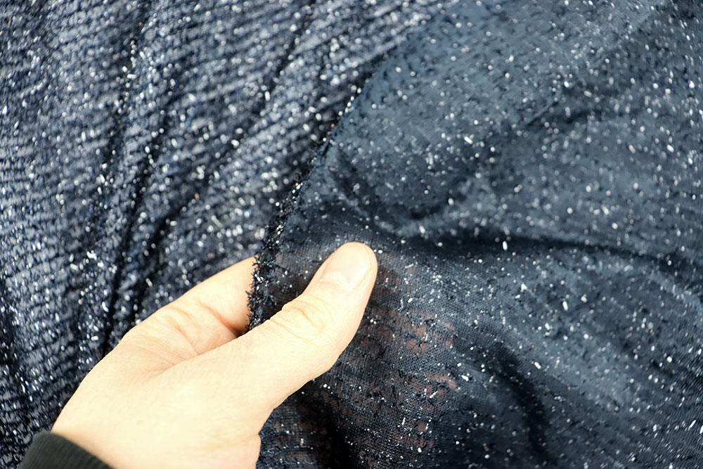 Lurex-Tüll - Glamour - Nachtblau