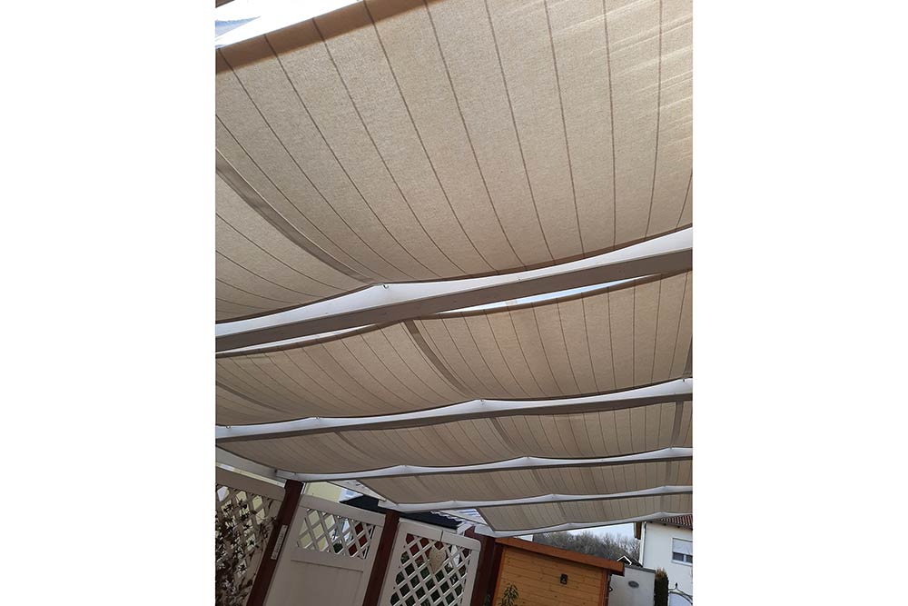 Segeltuch Nature - 280 cm - Breite Streifen - Beige