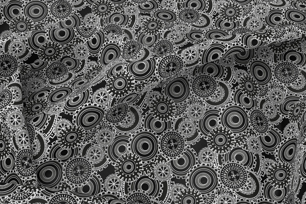 Dekostoff Steampunk - Zahnrad