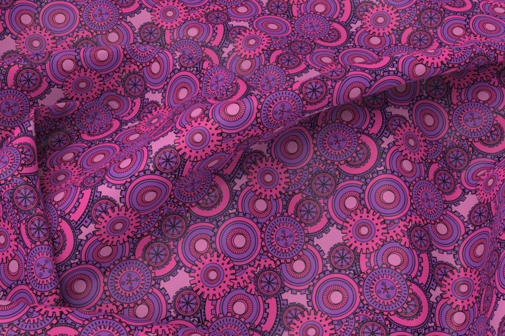 Dekostoff Steampunk - Zahnrad