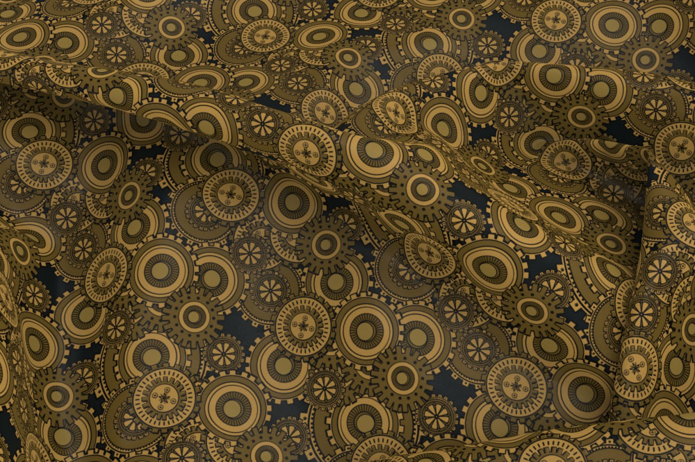 Dekostoff Steampunk - Zahnrad