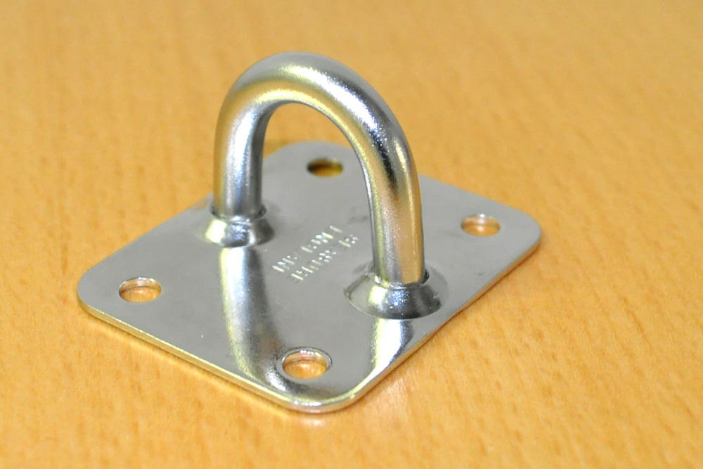 Edelstahl-Seilführungsplatte 38 x 51 mm - flach