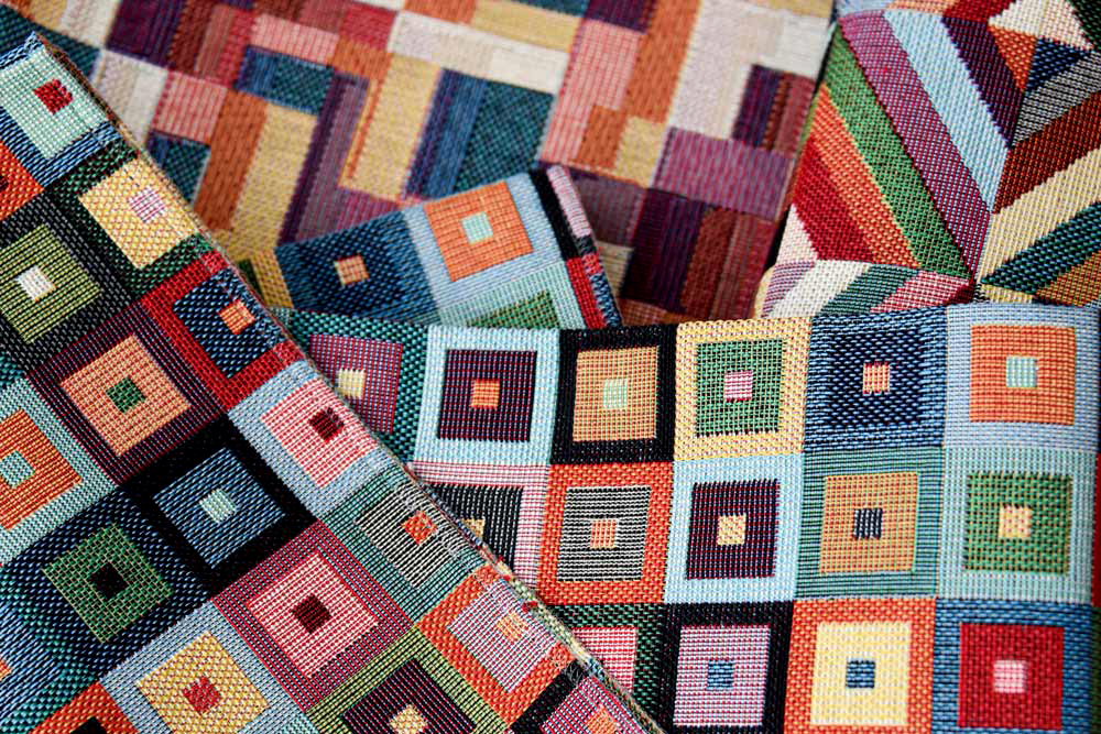 Gobelin-Stoff - Würfelkunst