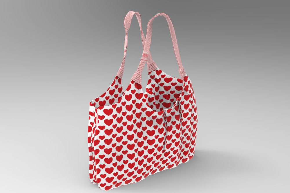 Dekostoff - Herzen groß und klein