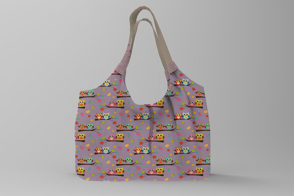 Dekostoff - Kuschel-Eulen