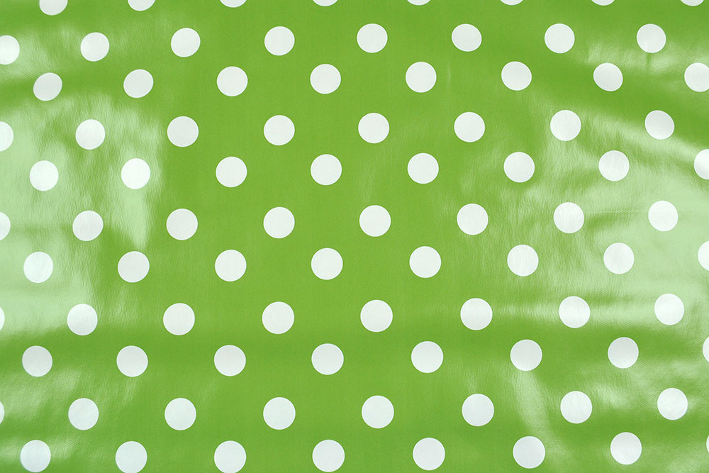 Wachstuch - Punkte - Grün