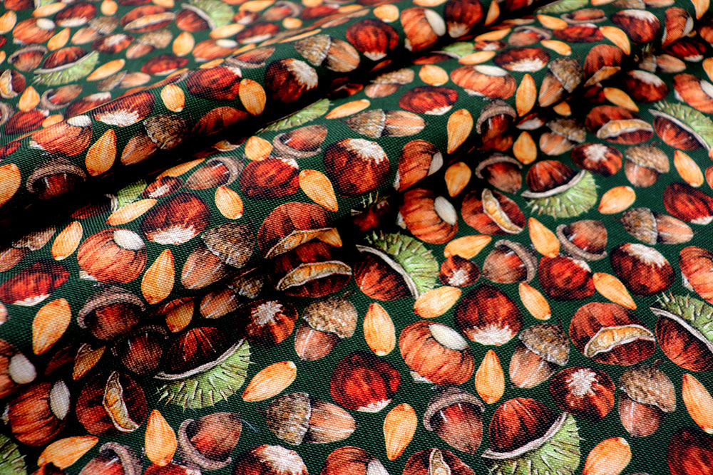 Dekostoff beschichtet - Kastanien