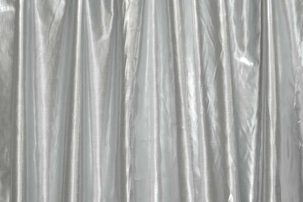 Thermo-Vorhangfutter halbtransparent - Silber - 1,0 Meter