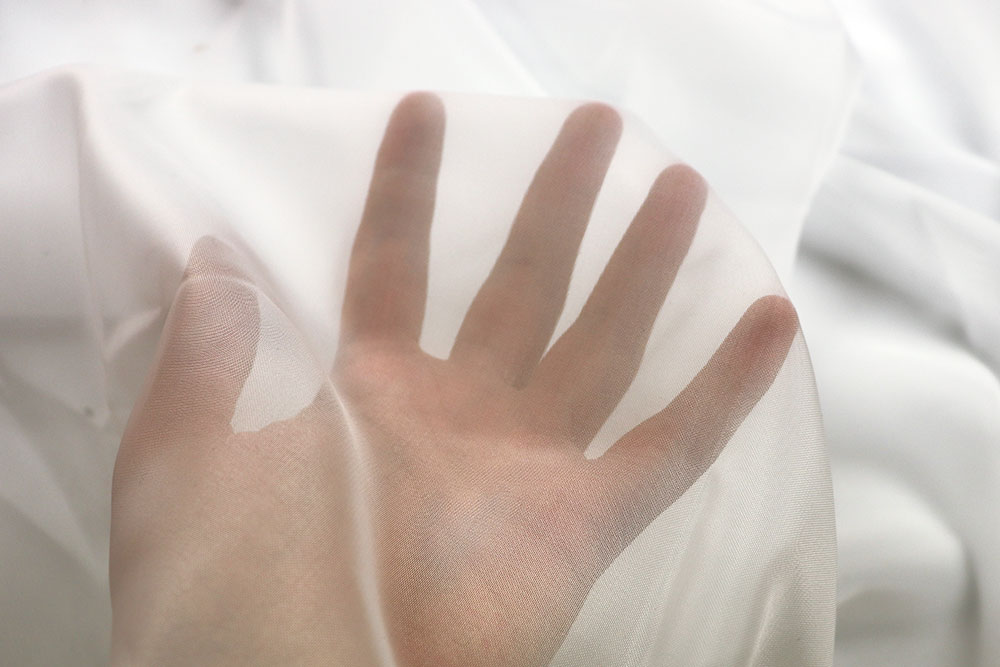 Voile mit Bleiband - 300 cm breit - permanent schwer entflammbar