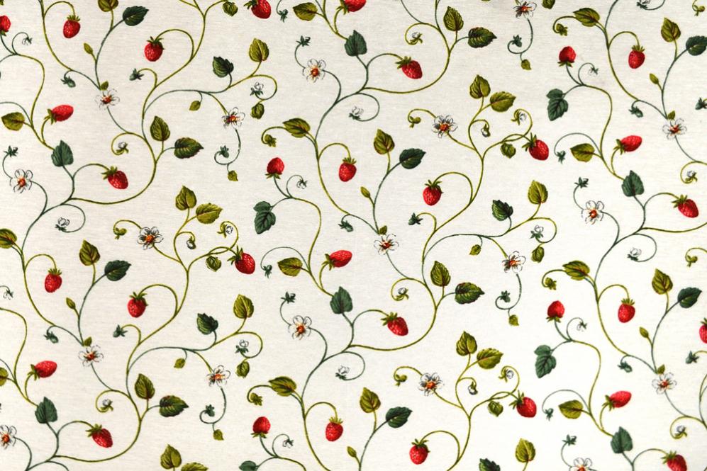 Dekostoff - Erdbeer Traum - Creme