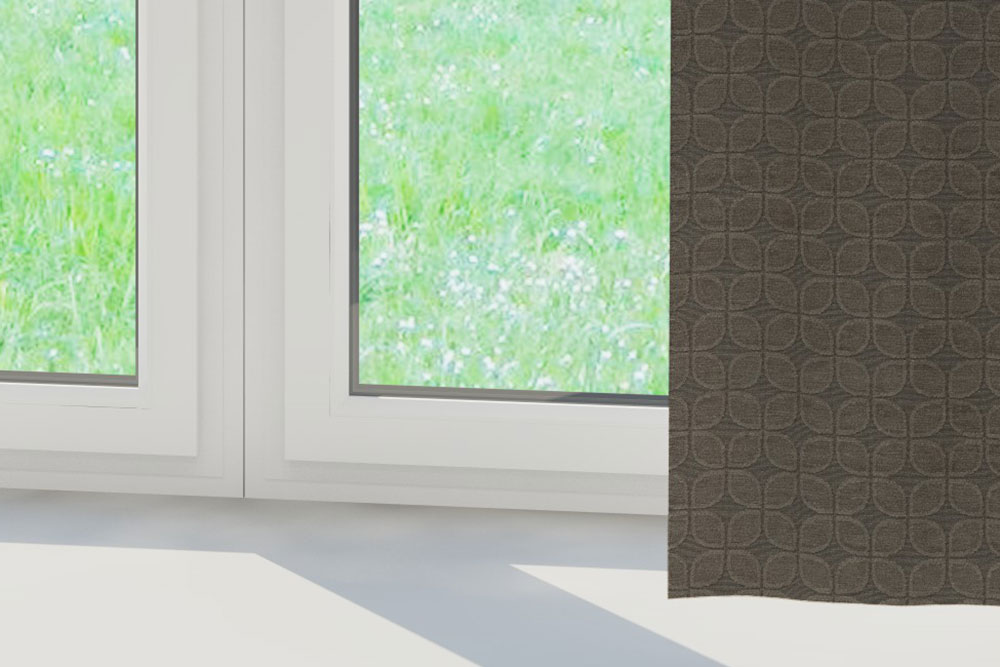 Wende-Wärmevorhangstoff Chenille - Lounge - Braun