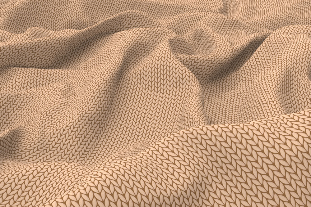 Wärmevorhang-Stoff - Strick-Optik