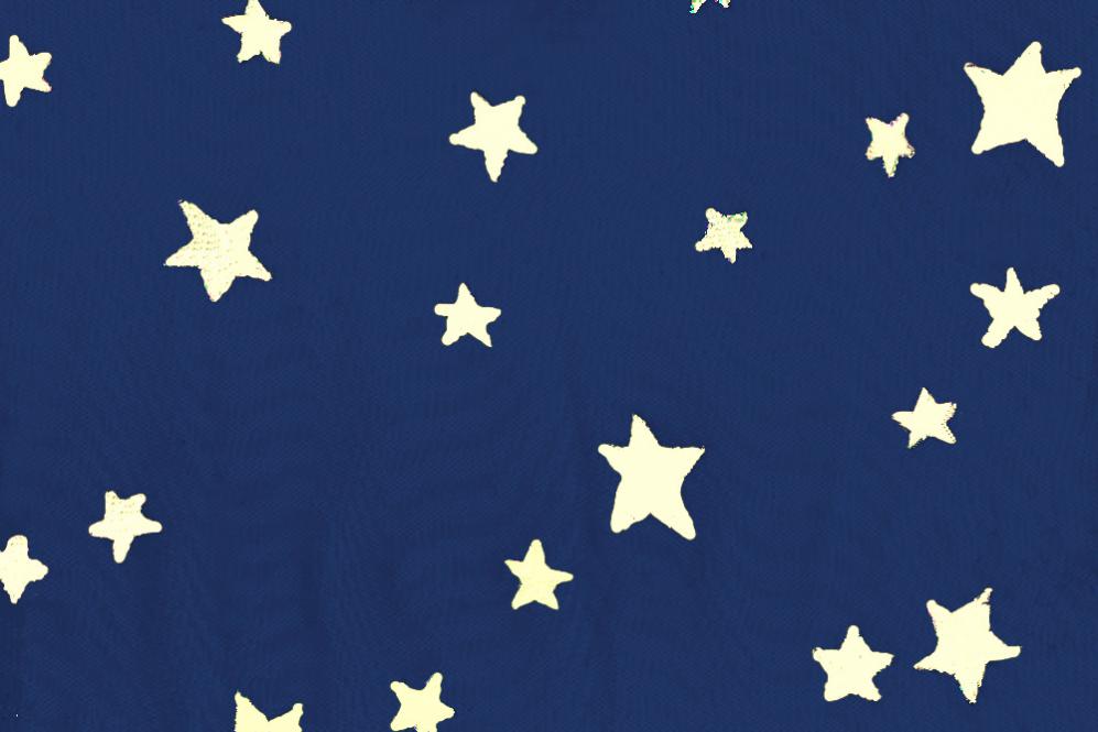 Organza Sternchen - Dunkelblau - 2,0 Meter