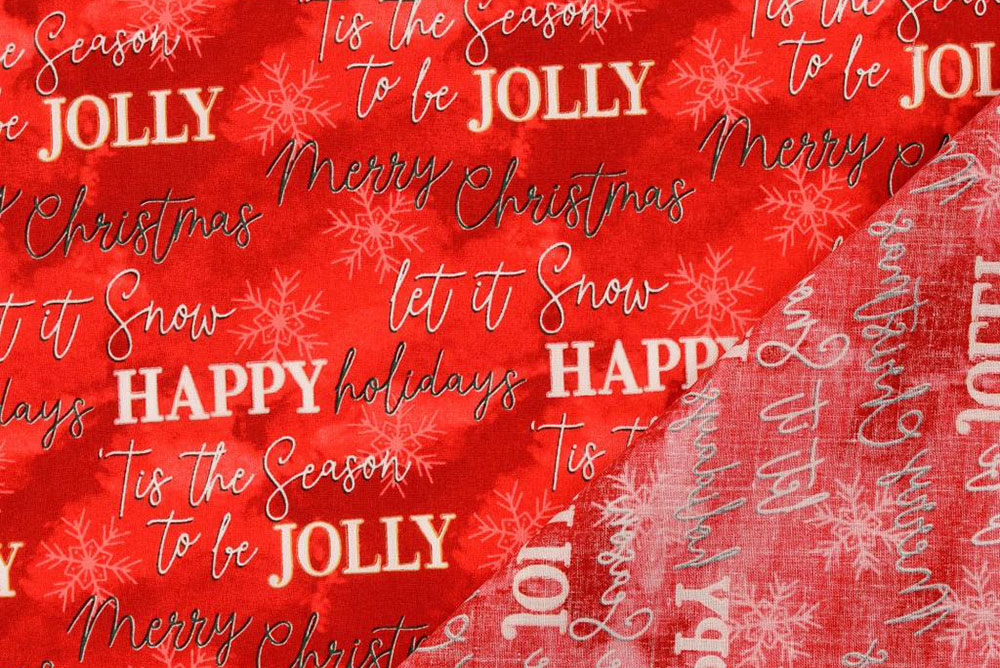 Weihnachtsstoff Baumwolle - Merry Christmas