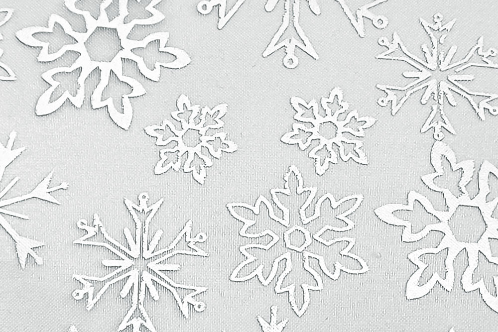 Weihnachts-Organza - Schneeflocken