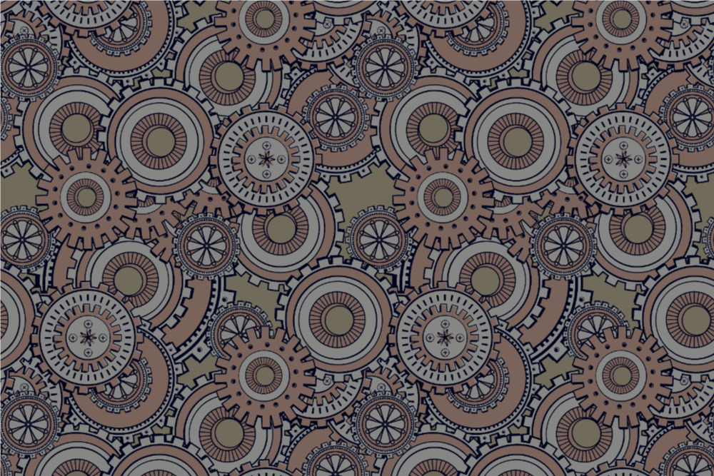 Steampunk-Satin - Zahnrad