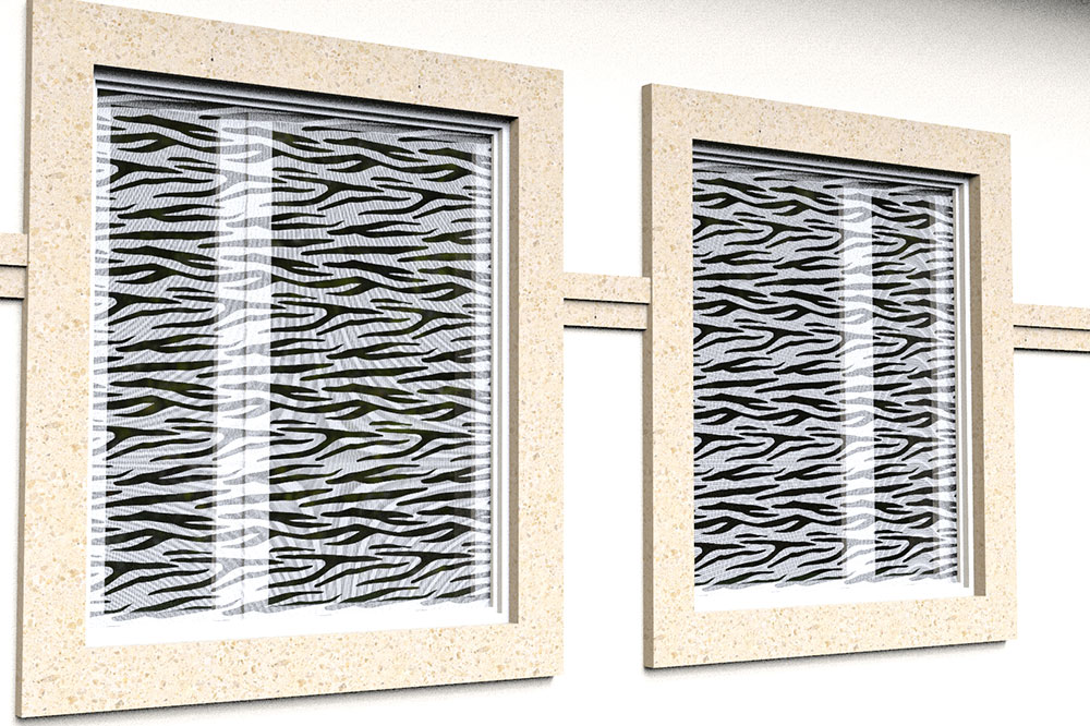 Moskitonetz-Stoff - Tierdruck - Zebra