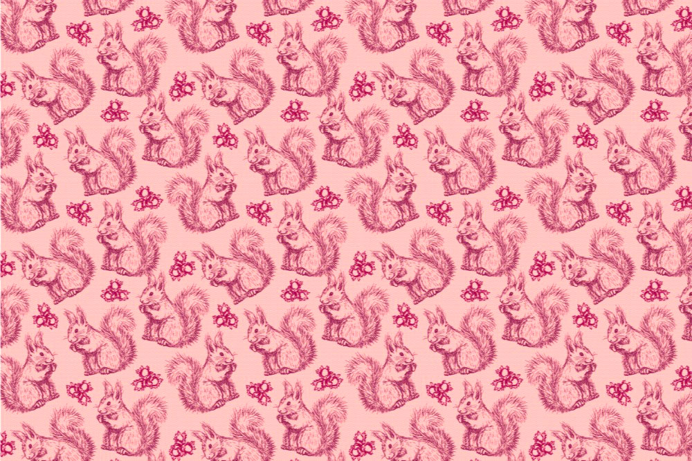 Fleece-Stoff - Eichhörnchen